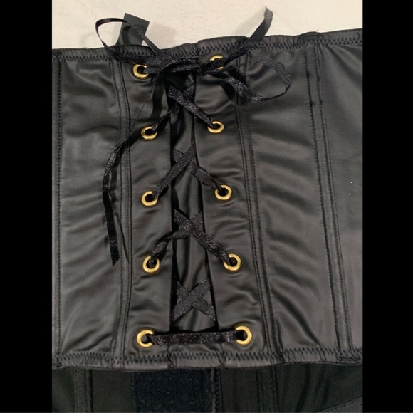 NEW‎ Contradiction by Pour Moi Waist Cincher Corset Tie Up Black [SZ 14 UK ] - Picture 4 of 8